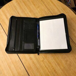 Black Zippered Business Portfolio
